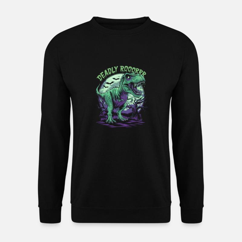 Zombie T-REX – Deadly Roar für Dinoliebhaber - Unisex Pullover - Schwarz