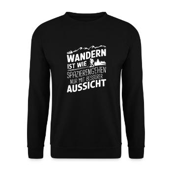 Hiking Hikers Hike Mountains Forest - Unisex Sweatshirt - black - Front - Alina (178cm) & Michal (187cm)