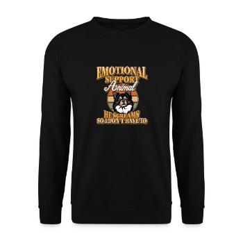 Emotional Support Animal Chihuahua Companion You - Unisex Sweatshirt - black - Front - Alina (178cm) & Michal (187cm)