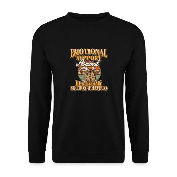 Emotional Support Animal Goat And Forever Love - Unisex Sweatshirt - black - Front - Alina (178cm) & Michal (187cm)