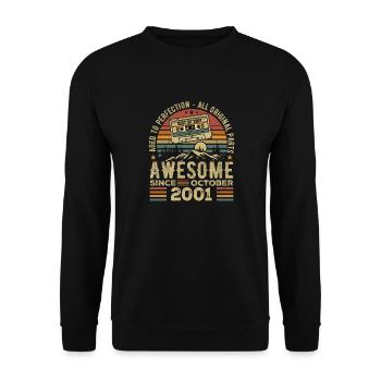 October 2001 Birthday Gift October 2001 - Unisex Sweatshirt - black - Front - Alina (178cm) & Michal (187cm)