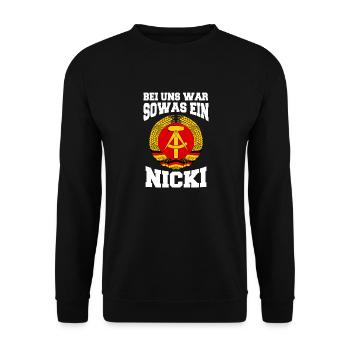East Germany East East East GDR Home Eastern Bloc - Unisex Sweatshirt - black - Front - Alina (178cm) & Michal (187cm)