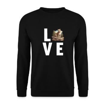 Cougar Mountain Lion Mountain Lion - Unisex Sweatshirt - black - Front - Alina (178cm) & Michal (187cm)