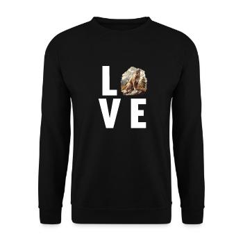 Cougar Mountain Lion Mountain Lion - Unisex Sweatshirt - black - Front - Alina (178cm) & Michal (187cm)
