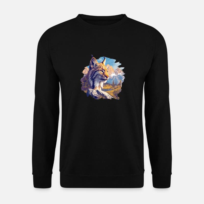 Lynx Luchse Luchs - Unisex Pullover - Schwarz