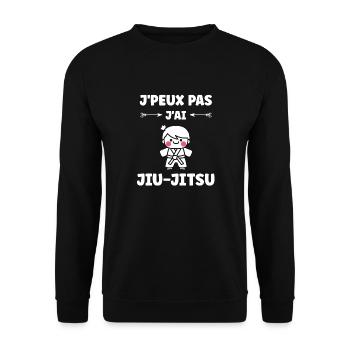 Jiu Jitsu - Unisex Pullover - Schwarz - Vorne - Alina (178cm) & Michal (187cm)