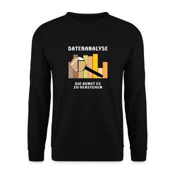L’ANALYSE DES DONNÉES : L’ART DE LA COMPRENDRE - Sweat-shirt Unisexe - noir - Devant - Alina (178cm) & Michal (187cm)
