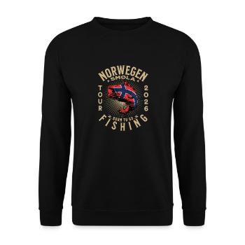 Smøla Angeln 2026 - Unisex Pullover - Schwarz - Vorne - Alina (178cm) & Michal (187cm)