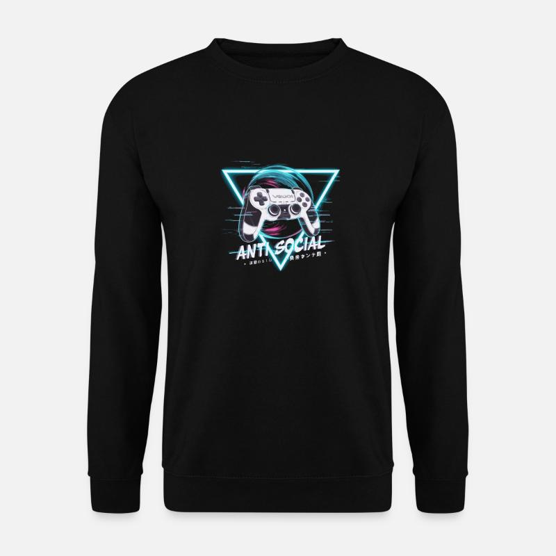 Gaming Controller Glitch Design - Unisex Pullover - Schwarz