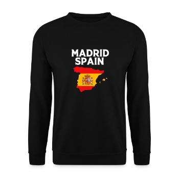Spain - Unisex Sweatshirt - black - Front - Alina (178cm) & Michal (187cm)