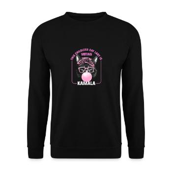Kamala Harris et Tim Walz 2024 - Chatière sans enfant - Sweat-shirt Unisexe - noir - Devant - Alina (178cm) & Michal (187cm)