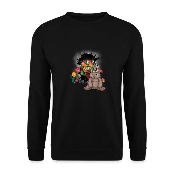 Ours Nature Amoureux de la Nature Chaman Ours Enfants - Sweat-shirt Unisexe - noir - Devant - Alina (178cm) & Michal (187cm)