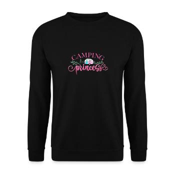 Camping Princess Pink Camper Camping d’aventure - Sweat-shirt Unisexe - noir - Devant - Alina (178cm) & Michal (187cm)