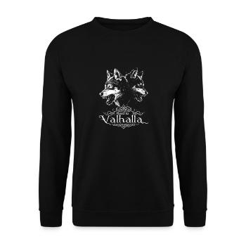 Dual Head Wolf Road vers Valhalla Design - Sweat-shirt Unisexe - noir - Devant - Alina (178cm) & Michal (187cm)