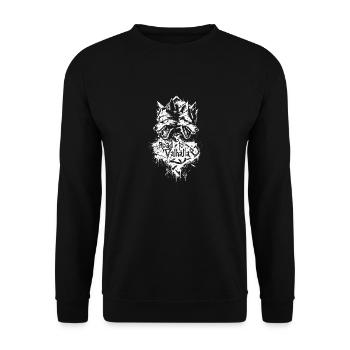 Heulende Wölfe Road to Valhalla Design - Unisex Pullover - Schwarz - Vorne - Alina (178cm) & Michal (187cm)