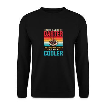Darts Player Steeldart Funny Dart 180 Darts - Unisex Sweatshirt - black - Front - Alina (178cm) & Michal (187cm)