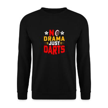 Darts Player Steeldart Funny Dart 180 Darts - Unisex Sweatshirt - black - Front - Alina (178cm) & Michal (187cm)