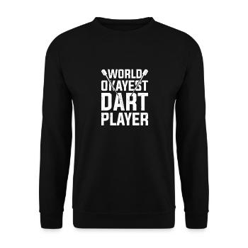 Darts Player Steeldart Funny Dart 180 Darts - Unisex Sweatshirt - black - Front - Alina (178cm) & Michal (187cm)