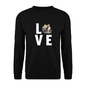 Lynx Luchse Luchs - Sweat-shirt Unisexe - noir - Devant - Alina (178cm) & Michal (187cm)