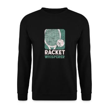 Drôle de joueur de tennis raquette jeu de mots - Sweat-shirt Unisexe - noir - Devant - Alina (178cm) & Michal (187cm)