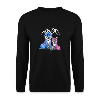 Fuchs Füchse Kind Kinder - Unisex Pullover - Schwarz - Vorne - Alina (178cm) & Michal (187cm)