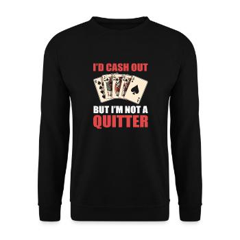 Blackjack Blackjack Casino Gambling - Unisex Sweatshirt - black - Front - Alina (178cm) & Michal (187cm)