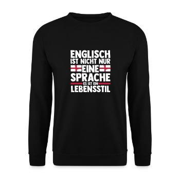 Großbritannien Engländer England - Unisex Pullover - Schwarz - Vorne - Alina (178cm) & Michal (187cm)