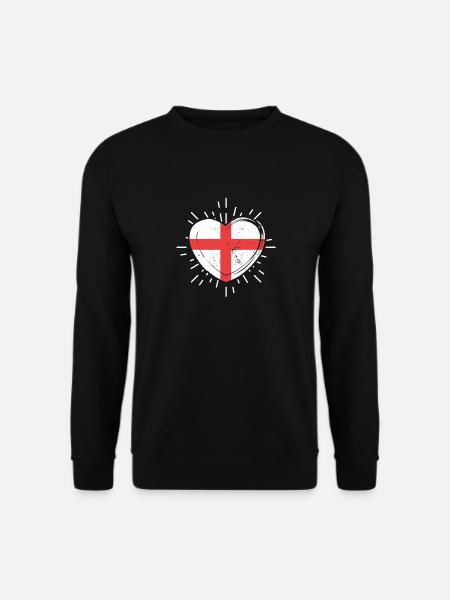 Great Britain Germany Heart England - Unisex Sweatshirt - black