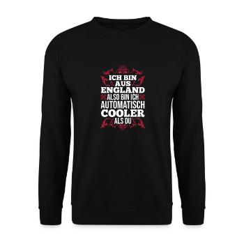 Großbritannien Engländer England - Unisex Pullover - Schwarz - Vorne - Alina (178cm) & Michal (187cm)