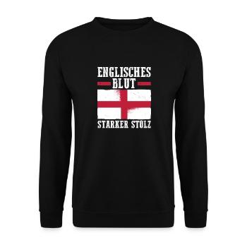 Großbritannien Engländer England - Unisex Pullover - Schwarz - Vorne - Alina (178cm) & Michal (187cm)