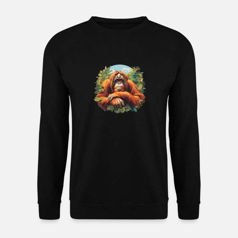 Orang-outan Orangs-outans Orang-outan - Sweat-shirt Unisexe - noir