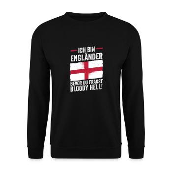 Großbritannien Engländer England - Unisex Pullover - Schwarz - Vorne - Alina (178cm) & Michal (187cm)
