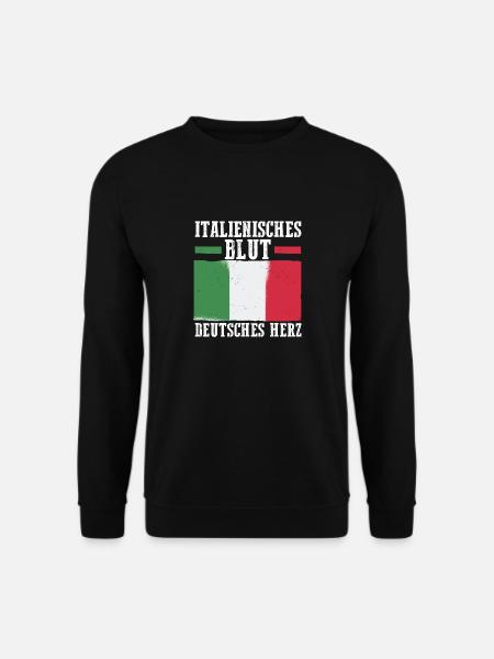 Italiener Deutschland Herz Italien - Unisex Pullover - Schwarz
