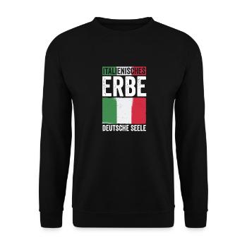 Italiens Allemagne Italie - Sweat-shirt Unisexe - noir - Devant - Alina (178cm) & Michal (187cm)