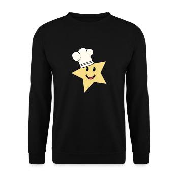 Star Chef Cooks Cook Cooking - Unisex Sweatshirt - black - Front - Alina (178cm) & Michal (187cm)