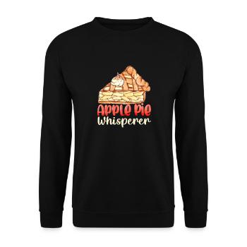 Apple pie whisperer thanksgiving applepie lover - Unisex Sweatshirt - black - Front - Alina (178cm) & Michal (187cm)