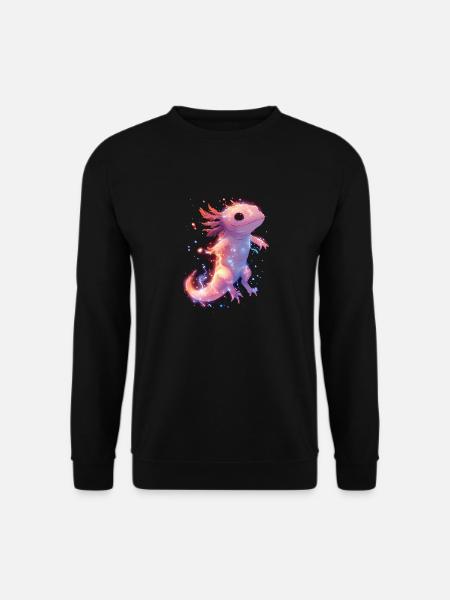Glowing Magic Axolotl with Electricity - Unisex Sweatshirt - black