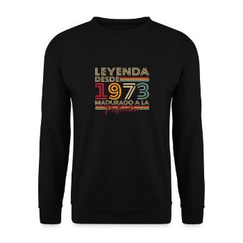 Légende depuis 1973 Cadeau d’anniversaire - Sweat-shirt Unisexe - noir - Devant - Alina (178cm) & Michal (187cm)