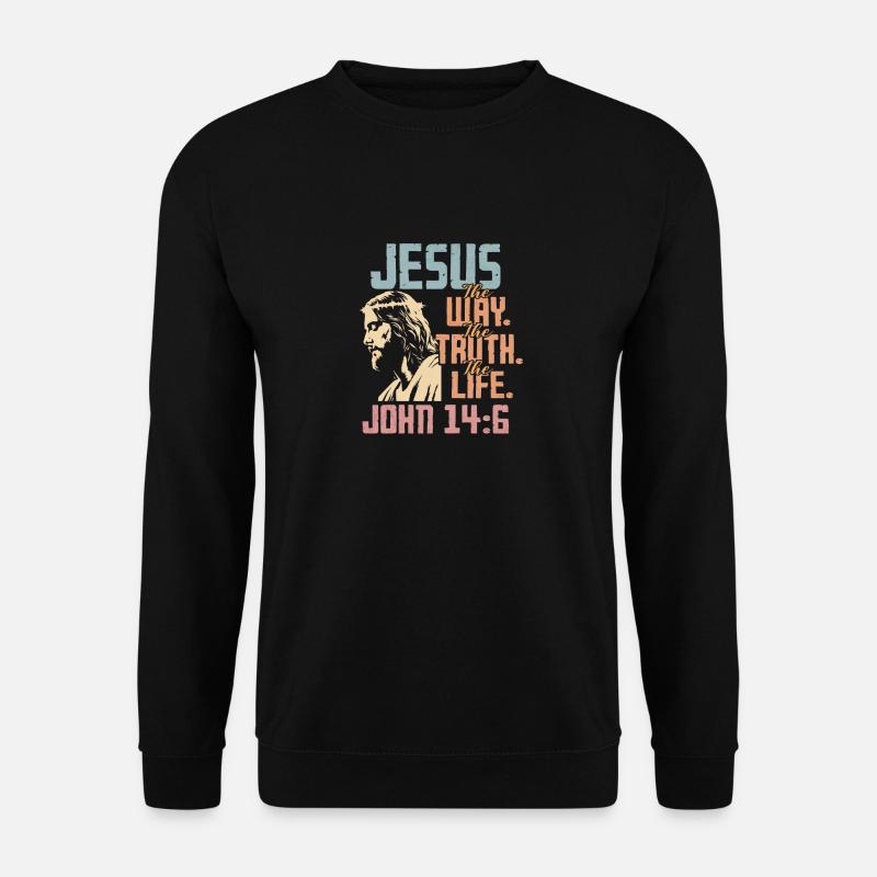 Jesus Gott Bibel Kirche Christlicher Glaube Glauben - Unisex Pullover - Schwarz