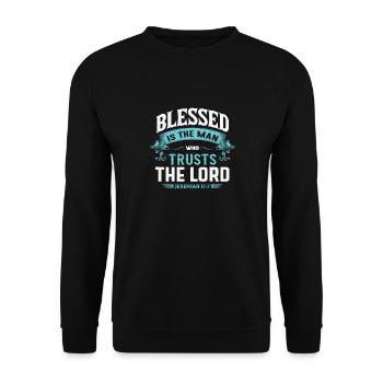 Jesus Gott Bibel Kirche Christlicher Glaube Glauben - Unisex Pullover - Schwarz - Vorne - Alina (178cm) & Michal (187cm)