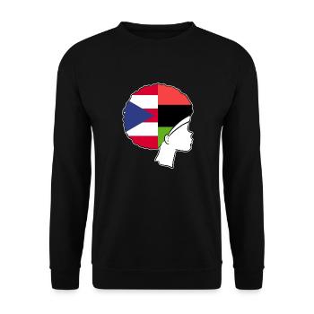 Afro Latina - Unisex Sweatshirt - black - Front - Alina (178cm) & Michal (187cm)