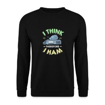 Amateur Radio Radio Antenna - Unisex Sweatshirt - black - Front - Alina (178cm) & Michal (187cm)