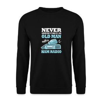 Amateur Radio Radio Antenna - Unisex Sweatshirt - black - Front - Alina (178cm) & Michal (187cm)