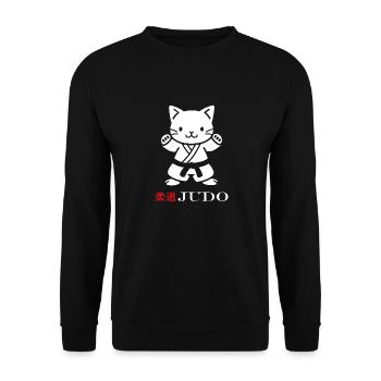 judo - Unisex Sweatshirt - black - Front - Alina (178cm) & Michal (187cm)