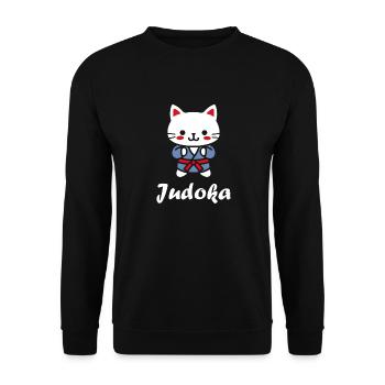 judo - Unisex Sweatshirt - black - Front - Alina (178cm) & Michal (187cm)