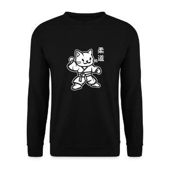 judo - Unisex Sweatshirt - black - Front - Alina (178cm) & Michal (187cm)