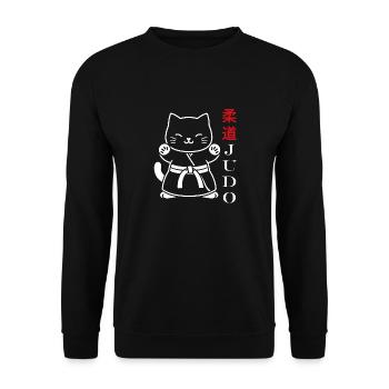 Judo - Unisex Pullover - Schwarz - Vorne - Alina (178cm) & Michal (187cm)