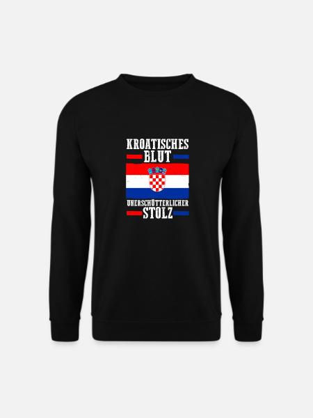 Kroate Kroatisch Kroatien - Unisex Pullover - Schwarz