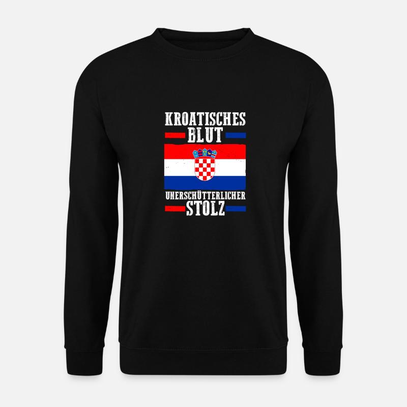 Kroate Kroatisch Kroatien - Unisex Pullover - Schwarz