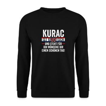 Kroate Kroatisch Kroatien - Unisex Pullover - Schwarz - Vorne - Alina (178cm) & Michal (187cm)